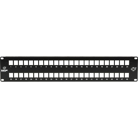 Black Box Multimedia Patch Panel - 2U, 48-Port, RJ45 JPMT1048A