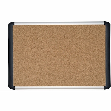 Bi-Silque MasterVisi, Tech Cork Board, 48x72 Silver/black Frame MVI270501