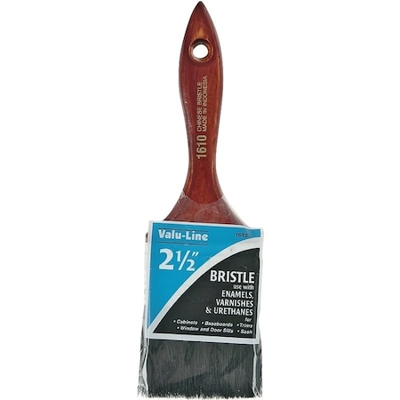 Linzer -2.5 Varnish/Wall Brush, 2-1/2 in W, 2-1/4 in L Bristle, China Bristle, Varnish Handle 1610