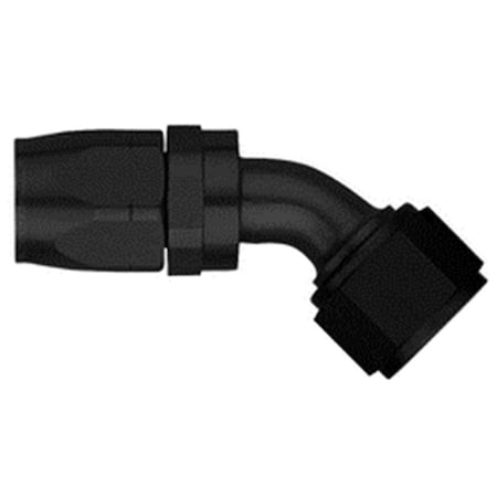 Aeroquip Eaton Black Aluminium Swivel 45 deg - 6 Hose End FCM4422