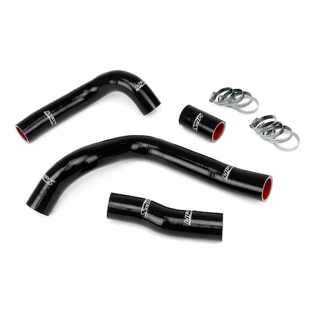 Hps Performance High Temp Reinforced Silicone Radiator Coolant Hose Kit, Black, 57-1829-BLK