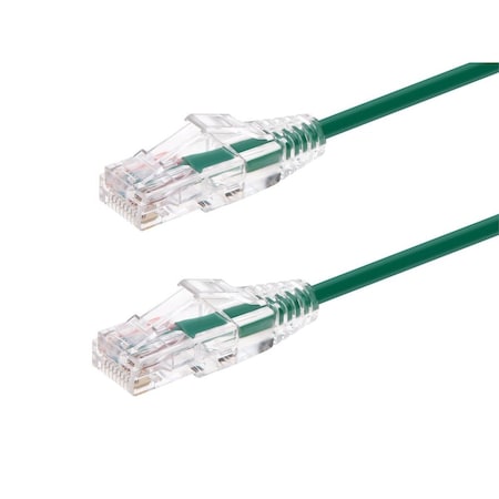 Monoprice Slim Cat6 Utp Network Cable, 1 ft.Green 14795