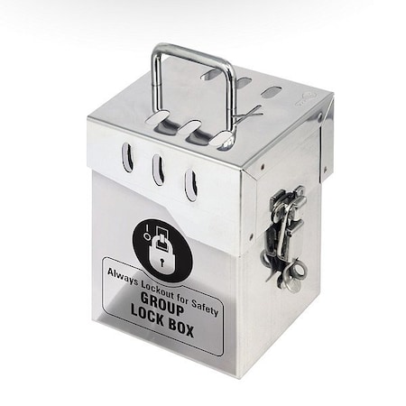 Zing Group Lockout Box - Stainless, Mini, 7-H 7640