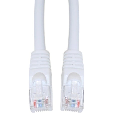 Cable Wholesale Cat6a White Copper Ethernet Patch Cable, 10 Gigabit, Snagless/Molded Boot, POE Compliant, 500 13X6-09110