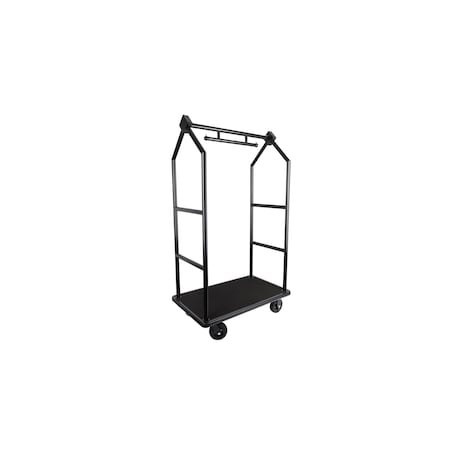 Hospitality 1 Source Contemporary Bellman's Cart, Black Powder Coated Finish BCF105BL