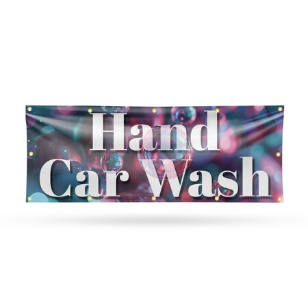 Signmission Hand Car Wash, 48 Inch x 120 Inch, Vinyl Banner B-120-30690