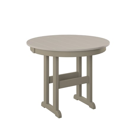 Polybird 38" ROUND TABLE "COUNTER HEIGHT".        SAND AND WEATHERWOOD POLYBIRD P15-C