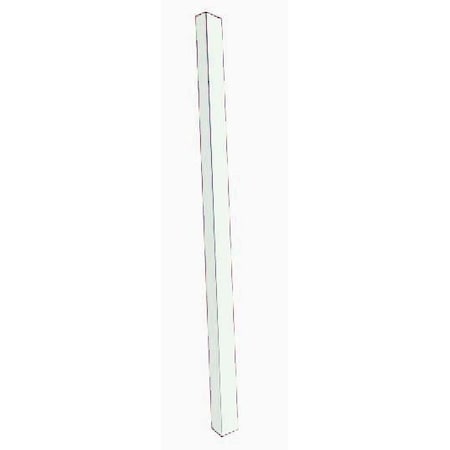 Aarco , Extruded Aluminum White, 4 in D, 2 PR BM2x4W