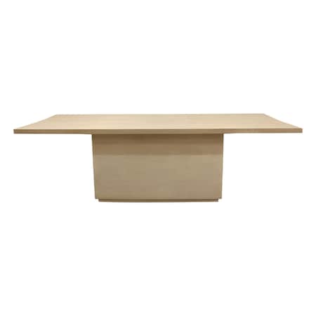 Homeroots 72" Natural and Brown Solid Wood Pedestal Base Dining Table 563908