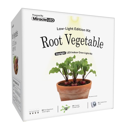 Miracle Led Low-Light Edition Root Vegetables 3-Socket Grow Light Kit, 2-Pack, 2PK 803867
