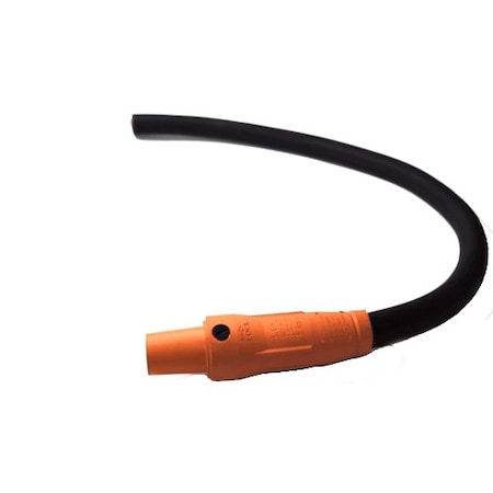 Power Assemblies Type W Pigtail 400A 4/0 AWG Series 16 Female Camlock to Blunt 3 ft, Orange 40TW16003FBO