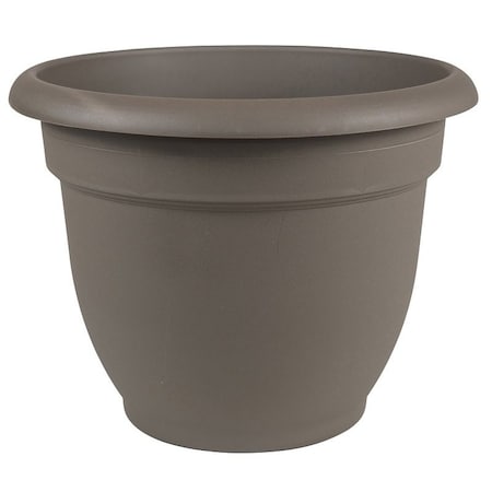 Bloem AP0860 Planter, 8 in Dia, 6.8 in H, 8-3/4 in W, Round, Plastic, Peppercorn AP08908