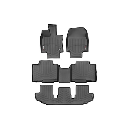 Weathertech Black, Front, rear, and rear Floorliners 441609-1-4-3