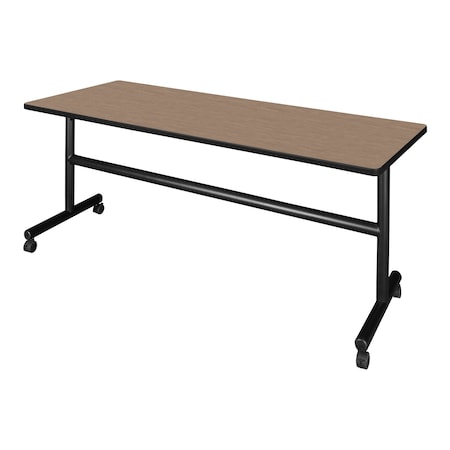 Regency Kobe Flip-Top Training Nesting Table, 72 in W, 24 in L, Noble Oak MKFT7224NO