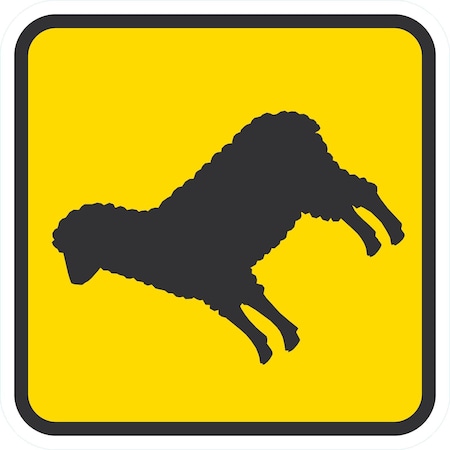 Lyle Sheep Crossing, 12x12, Engineer Grade, Yellow G-2034-EG_12x12