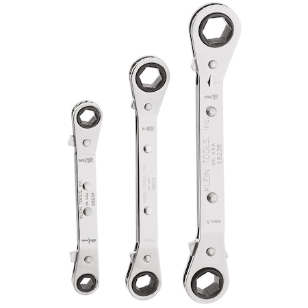 Klein Tools Reversible Ratcheting Box Wrench Set, 3-Piece 68244