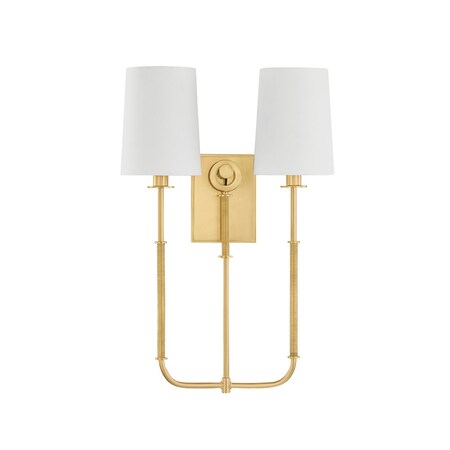 Hudson Valley Lighting Glenmont 14 in. Wall Sconce in Aged Brass 2072-AGB