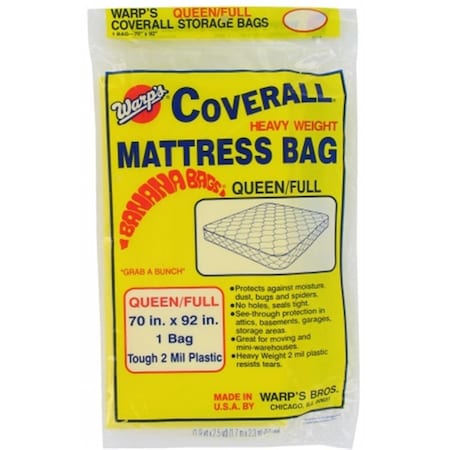 Warp Brothers 70in. X 92in. Queen Or Full Banana Bags Mattress Bag WA308924
