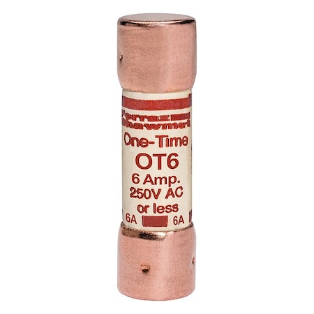 Mersen Fuse, 50.8 mm L, 250 V DC, 6 A OT6