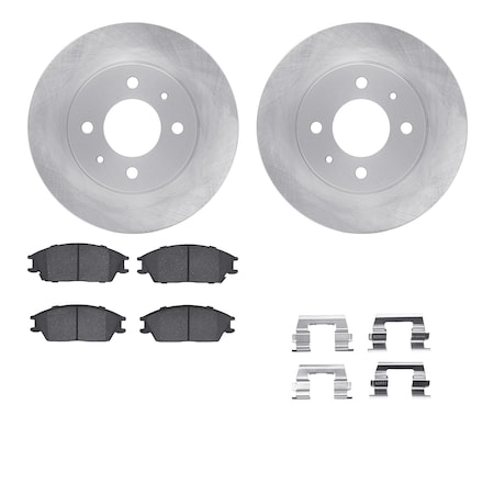 Dynamic Friction Co DFC Brake Rotor with 5000 Brake Pads and Hardware Kit 6512-03168