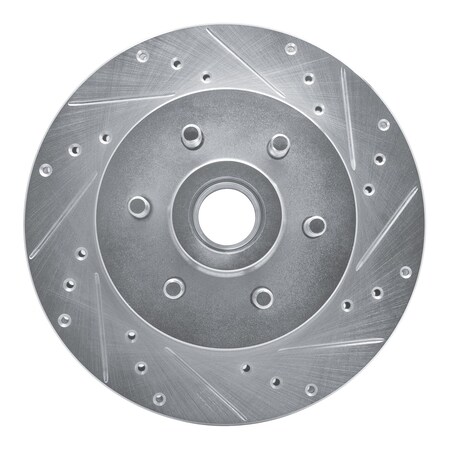 Dynamic Friction Co DFC Brake Rotor - Drilled and Slotted - Silver 631-40073R