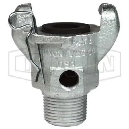 Dixon Air King Coupling with Gauge Port, 3/4 in, MNPT, Iron, Domestic AM7T