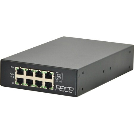 Altronix PoE Extender, 5-1/4" W, 4 Cam. Inputs, Blk PACE4PRM