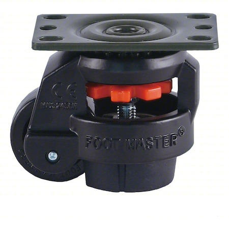 Foot Master Plate Caster, Nylon, 82mm H GD-60-F-NYN-PUS-FBL