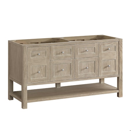 James Martin Vanities Breckenridge 60 in. Double Vanity, Whitewashed Oak 330-V60D-M-WWO