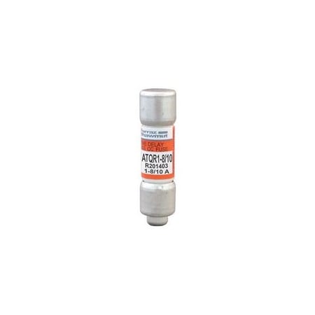 Ferraz Shawmut 0.41in x 1.5in, 600 VAC, 300 VDC, 1/8 A, 200 kA/100 kA Interrupt, GMG Body, Tin Plated Copper ATQR1/8