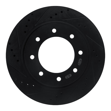 Dynamic Friction Co DFC Brake Rotor - Drilled and Slotted - Black 633-67102L