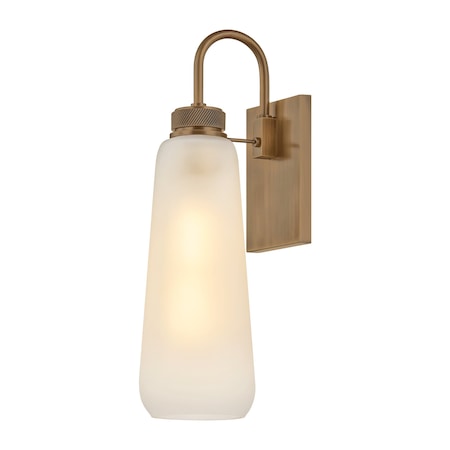 Troy Lighting Gulliver 4.75in wide 1 Light Wall Sconce in Patina Brass B1416-PBR