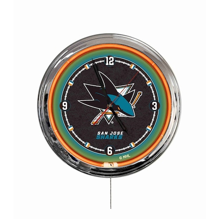 Holland Bar Stool San Jose Sharks 16 LED Wall Clock ClkL16