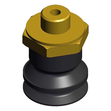Smc Vertical Vacuum Inlet, Black, Bellows Pad ZP3-T10BS-A5