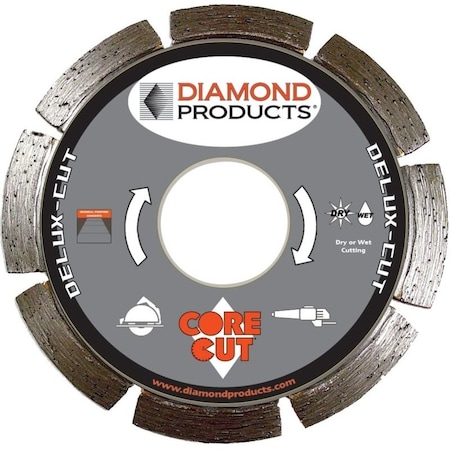 Diamond Products DIAMOND PRODUCTS 20966 Circular Saw Blade, 4 in Dia, Diamond Cutting Edge, 7/8 in Arbor 20966