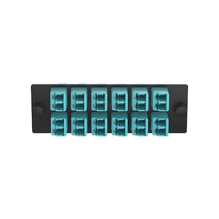 Panduit Fiber Optic Adapter Panel, 1.39 in FAP12WAQDLCZ