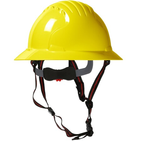 Pip Safety Helmet, JSP, HDPE, 6 Point Ratchet, Type 1, Class E, Hi-Vis Yellow 280-EV6161-CH-20