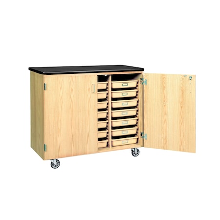 Diversified Spaces Mobile Tote Storage Cabinet, Wood, 176 lb. 4751K