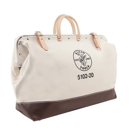 Klein Tools Tool Bag, Brown, Canvas, 1 Pockets 5102-20