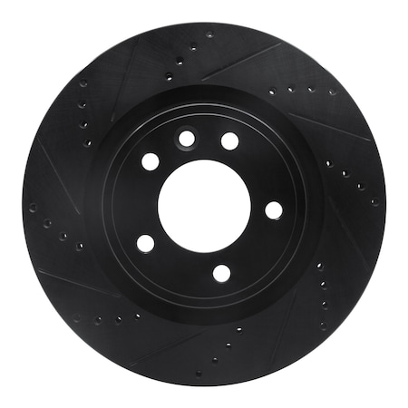 Dynamic Friction Co DFC Brake Rotor - Drilled and Slotted - Black 633-11031L