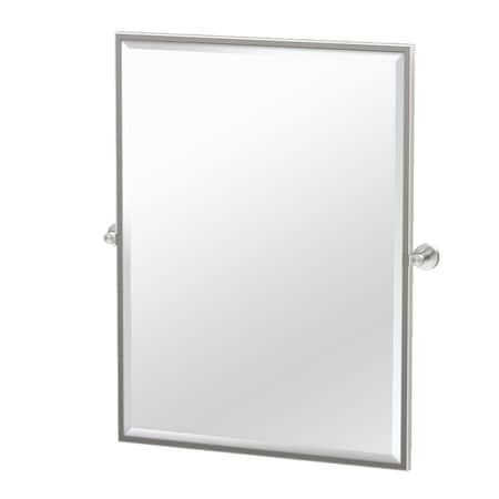 Gatco Glam 32.5" Framed Rectangle Mirror, Satin Nickel 4649FS