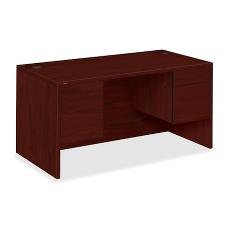 The Hon Co HON10573NN Double Pedestal Desk Rectangle Top 60 in. x 30 in. x 29 2 in. Mahogany H10573.NN