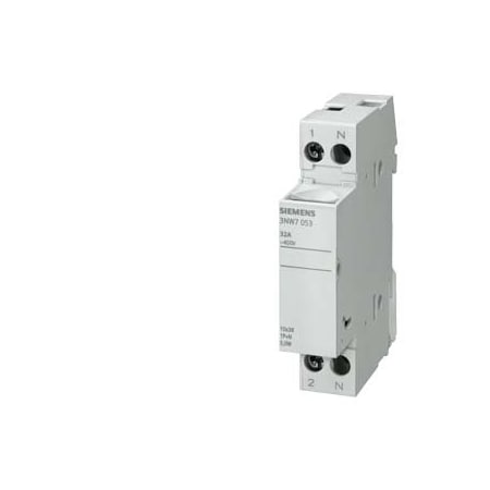 Siemens SENTRON, cylindrical fuse holder, 8x32 mm, 1P+N, In: 20 A, Un AC: 400 V 3NW7353