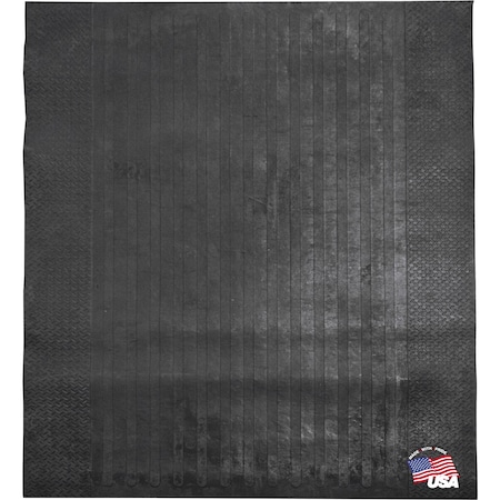 Boomerang Rubber Utility Mat, Black, Unfinished, Rubber TM400BAGGED