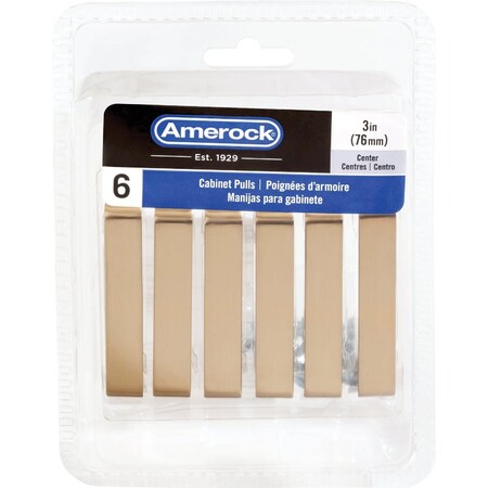 Amerock Evolve 3'' Champagne Bronze Cabinet Pull, 6PK 6PK37070CZ
