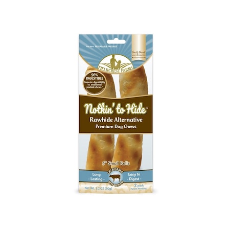 Fieldcrest Farms Nothin' to Hide Dog Chew Treat Rolls, Beef Flavor, Small 5-In Pair 151