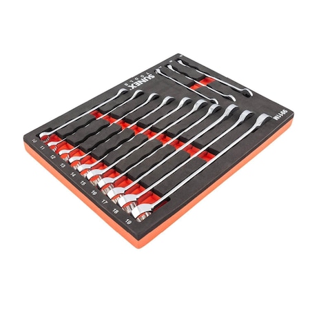 Sunex 13 Pc. V-Groove Metric Wrench Set In Eva Foam 7Mm-19Mm 9911M