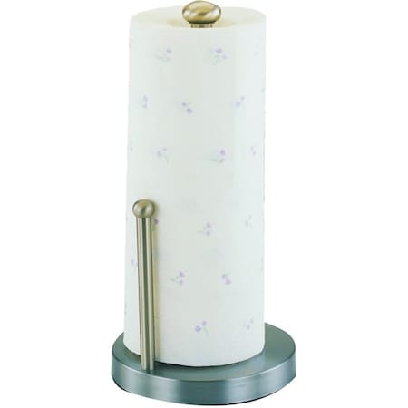 Simple Spaces Paper Towel Holder, 34 in Dia Rod, 12 in L Rod, Satin Nickel L1070-26-02-M