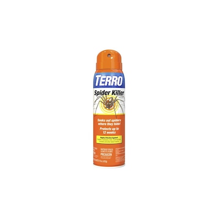 Terro Spider Killer, Liquid Aerosol, 16 oz, For Use Around Doors, Windows, Behind Appliances, Off-White T2302-6