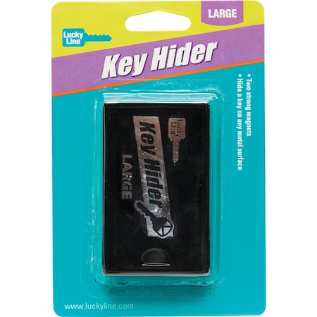 Lucky Line Black Plastic 1-7/8'' Magnetic Key Hider 91001
